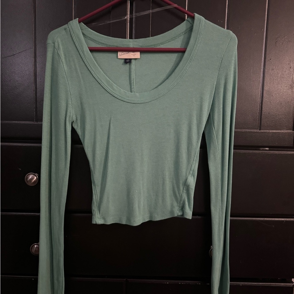 Green Ribbed Longsleeve - Picture 2 of 5